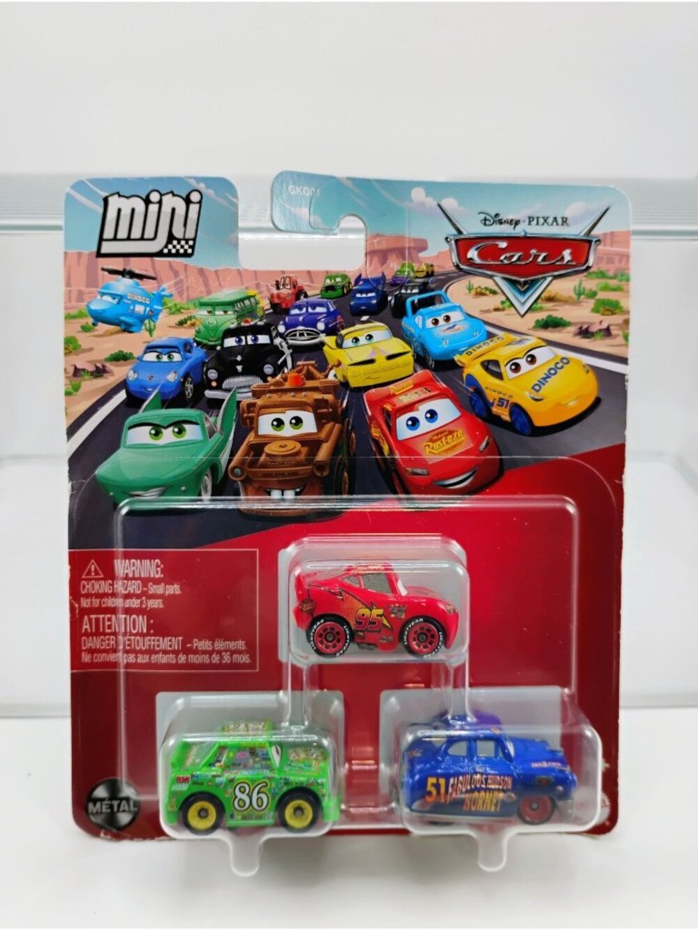 Disney Pixar Cars Mini Racer 3-Pack Lightning McQueen Chick Hicks & Fabulous Hud